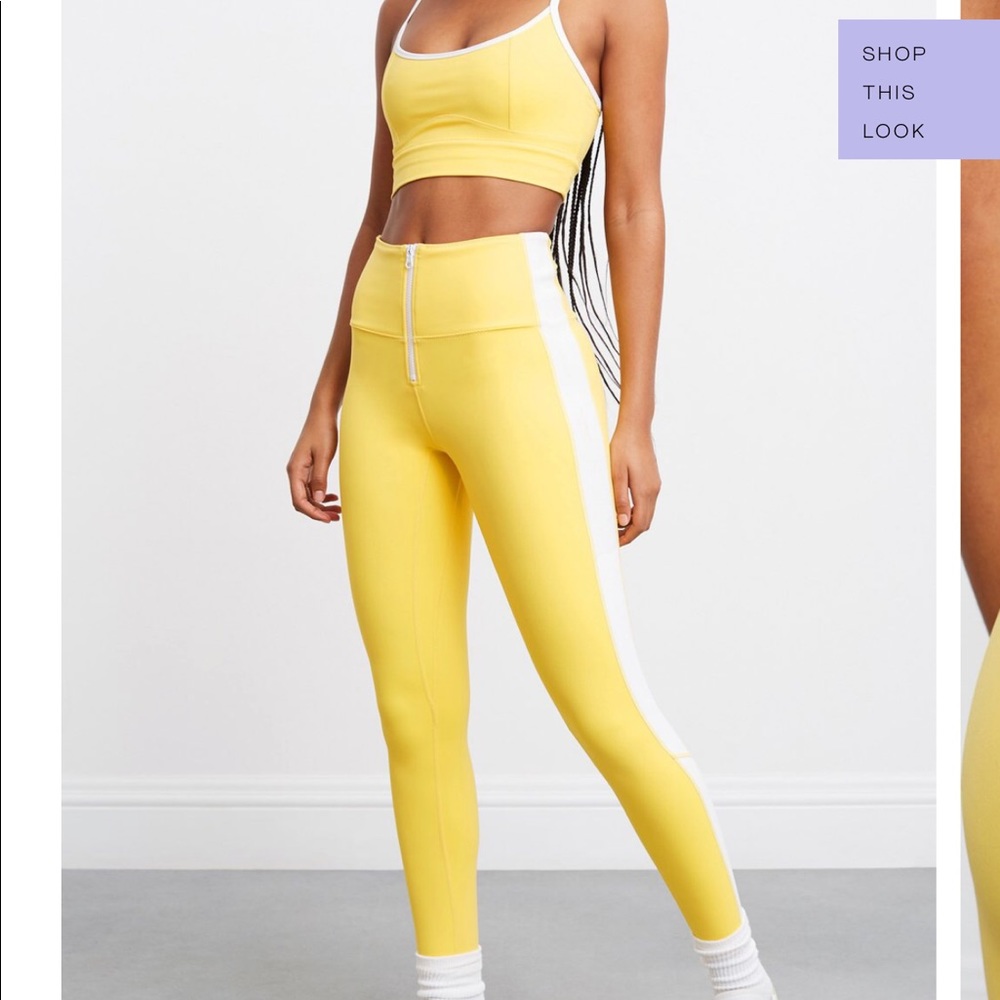 Bandier NWT YELLOW WORKOUT SET